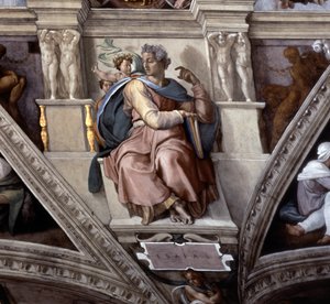The Prophet Isaiah, Sistine Chapel Ceiling by Michelangelo Buonarroti